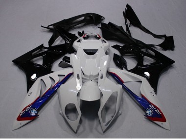 2009-2014 BMW S1000RR Motorcycle Fairings - White Blue Glossy Black Canada for Sale