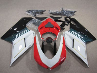 2007-2014 Ducati 848 1098 1198 Motorcycle Fairing Kits - White Red Glossy Black Canada for Sale