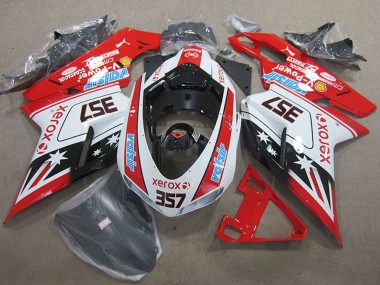 2007-2014 Ducati 1098 Motorcycle Fairings - White Red Black Xerox 357 Canada for Sale