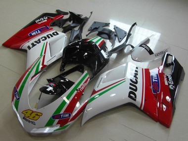 2007-2014 Ducati 1098 Motorcycle Fairings - Red White Black Green Tim 46 Canada for Sale