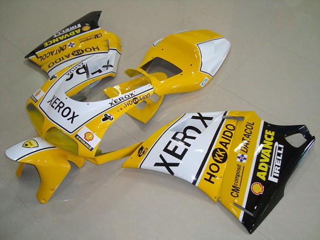 1993-2005 Ducati 748 916 996 996S Motorcycle Fairings - White Yellow Glossy Black Xerox Canada for Sale