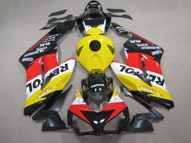 2004-2005 Honda CBR1000RR Motorcycle Fairing - Yellow White Red Glossy Black Repsol Canada for Sale