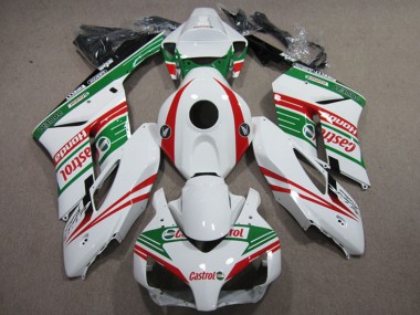 2004-2005 Honda CBR1000RR Motorcycle Fairings - White Red Green Castrol Canada for Sale