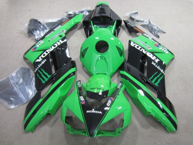 2004-2005 Honda CBR1000RR Motorcycle Fairings - Green Glossy Black Monster Canada for Sale