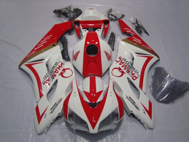 2004-2005 Honda CBR1000RR Motorcycle Fairings - White Red Pramac Canada for Sale
