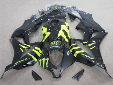 2004-2005 Honda CBR1000RR Motorcycle Fairings - Glossy Black Yellow Monster Canada for Sale