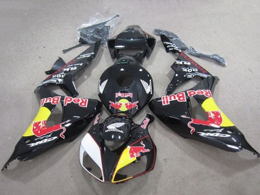 2006-2007 Honda CBR1000RR Motorcycle Fairings - Glossy Black Yellow White Red Bull Canada for Sale