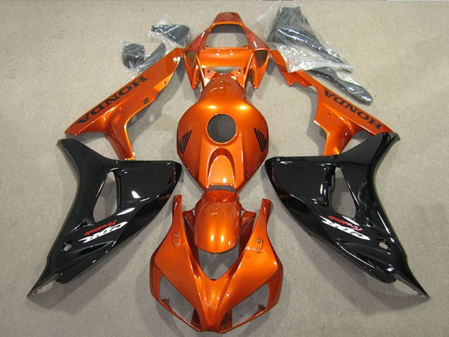 2006-2007 Honda CBR1000RR Motorcycle Fairings - Orange Glossy Black Canada for Sale