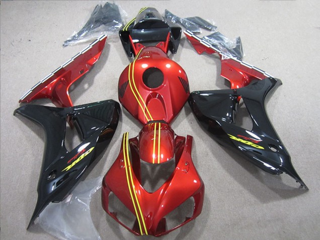 2006-2007 Honda CBR1000RR Motorcycle Fairings - Red Yellow Glossy Black Canada for Sale