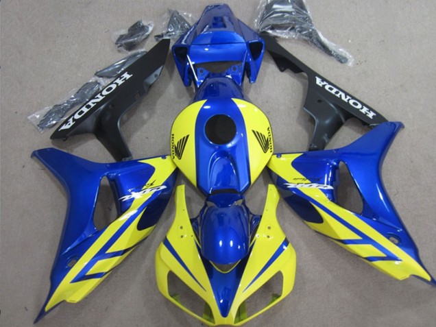 2006-2007 Honda CBR1000RR Motorcycle Fairings - Blue Yellow Glossy Black Canada for Sale