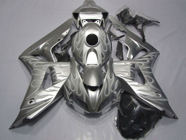 2006-2007 Honda CBR1000RR Motorcycle Fairings - Silver White Flame Canada for Sale
