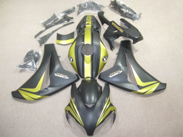 2008-2011 Honda CBR1000RR Motorcycle Fairings - Yellow Matte Black Canada for Sale