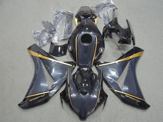 2008-2011 Honda CBR1000RR Motorcycle Fairings - Dark Blue Gold Glossy Black Fireblade Canada for Sale