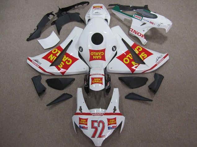 2008-2011 Honda CBR1000RR Motorcycle Fairings - White Red Yellow San Carlo 52 Canada for Sale