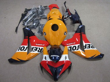 2008-2011 Honda CBR1000RR Motorcycle Fairings Kits - Orange White Red Glossy Black Repsol Canada for Sale
