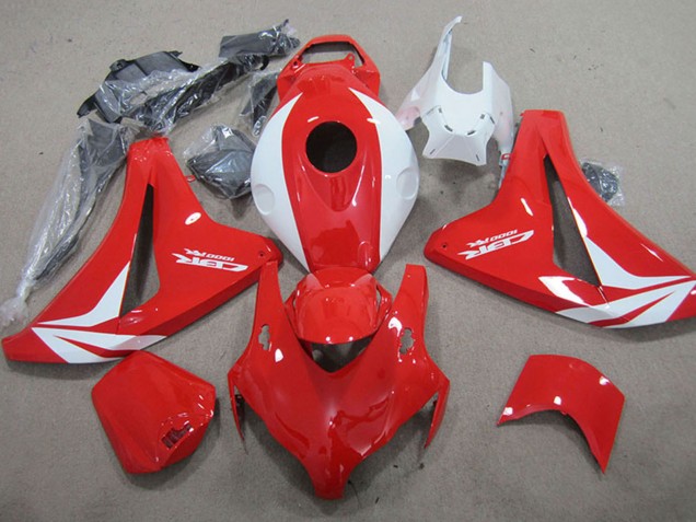 2008-2011 Honda CBR1000RR Motorcycle Fairings - White Red Fireblade Canada for Sale