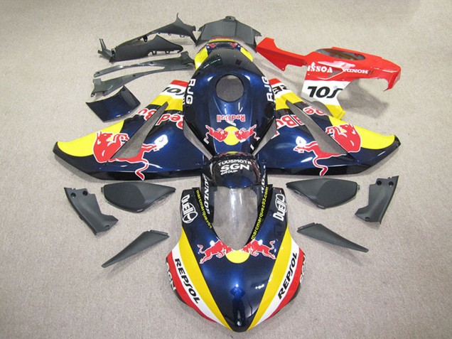 2008-2011 Honda CBR1000RR Motorcycle Fairings - Dark Blue Yellow Red Repsol Red Bull Canada for Sale