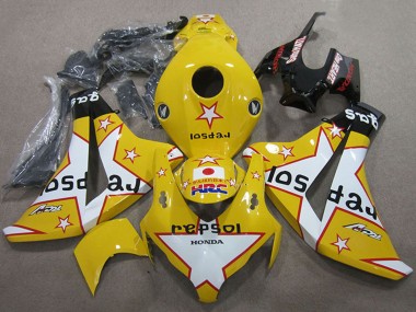 2008-2011 Honda CBR1000RR Motorcycle Fairings - Yellow White Glossy Black Star Repsol HRC Canada for Sale