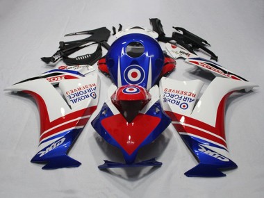 2012-2016 Honda CBR1000RR Motorcycle Fairings - White Red Blue Royal Air Force Reserves Canada for Sale