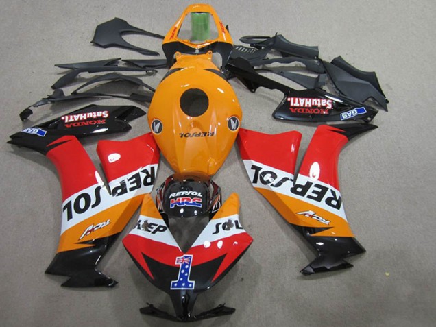 2012-2016 Honda CBR1000RR Motorcycle Fairings - Orange White Red Glossy Black Repsol 1 Canada for Sale