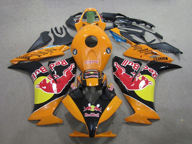 2012-2016 Honda CBR1000RR Motorcycle Fairings - Orange Yellow Glossy Black Red Bull Canada for Sale