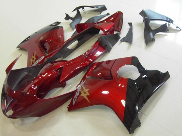 1996-2007 Honda CBR1100XX Blackbird Motorcycle Fairings - Candy Red Glossy Black Canada for Sale