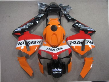 2003-2004 Honda CBR600RR Bike Fairings - Orange White Red Glossy Black Repsol Canada for Sale