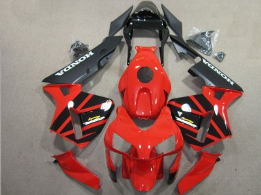 2003-2004 Honda CBR600RR Motorcycle Fairing - Red Glossy Black Matte Black Canada for Sale