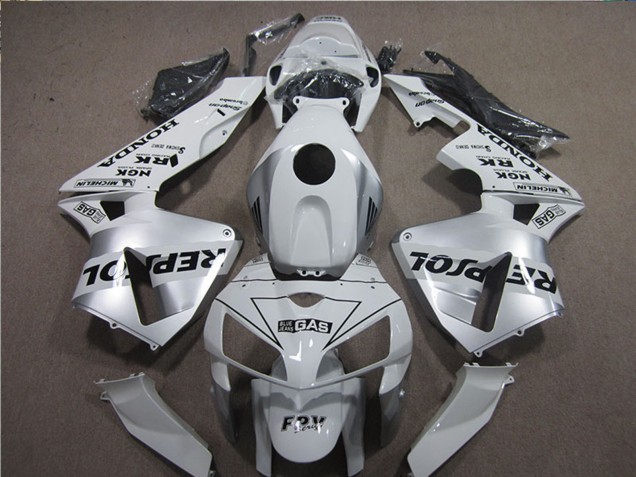 2005-2006 Honda CBR600RR Motorcycle Fairings - White Black Repsol Canada for Sale