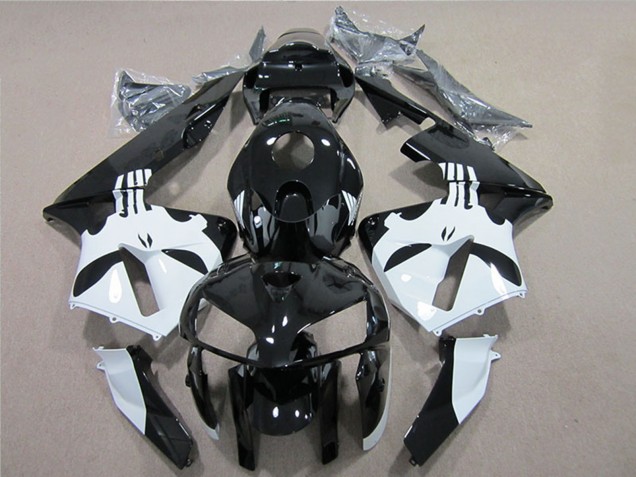 2005-2006 Honda CBR600RR Motorcycle Fairing - Glossy Black White Canada for Sale