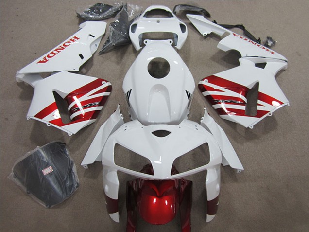 2005-2006 Honda CBR600RR Motorcycle Fairing - White Red Canada for Sale