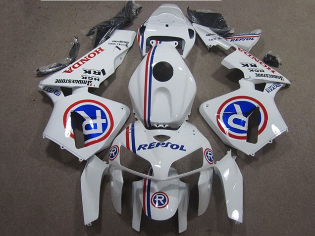 2005-2006 Honda CBR600RR Motorcycle Fairings - White Blue Repsol Canada for Sale