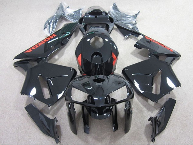 2005-2006 Honda CBR600RR Motorcycle Fairings - Black with Red Canada for Sale