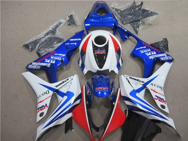 2007-2008 Honda CBR600RR Bike Fairings - White Red Blue HRC Canada for Sale