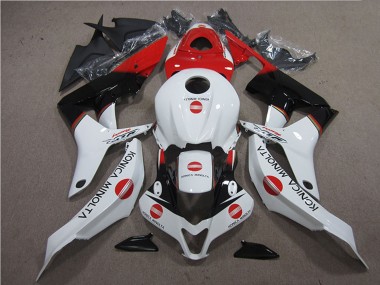 2007-2008 Honda CBR600RR Motorcycle Fairings - White Red Glossy Black Konica Minolta Canada for Sale