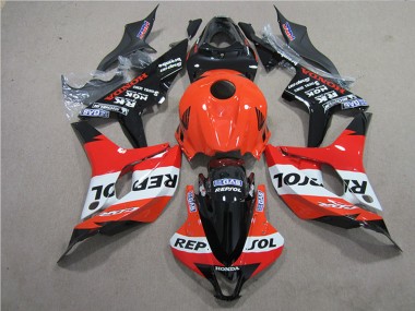 2007-2008 Honda CBR600RR Motorcycle Fairings Kits - Orange White Red Glossy Black Repsol Canada for Sale
