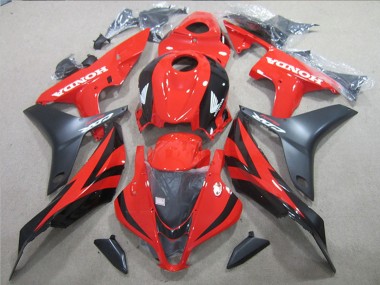 2007-2008 Honda CBR600RR Motorcycle Fairings - Red Glossy Black Matte Black Canada for Sale