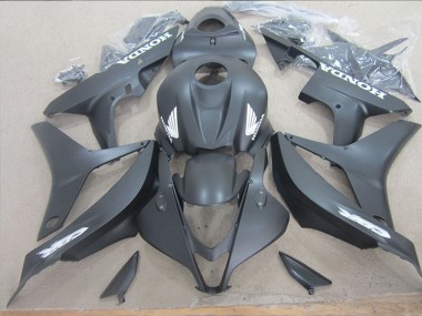2007-2008 Honda CBR600RR Motorcycle Fairing - Matte Black White Decals Canada for Sale