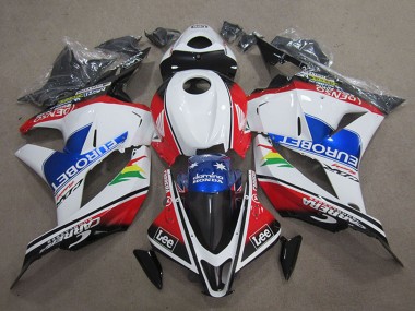 2009-2012 Honda CBR600RR Motorcycle Fairings - White Red Blue EuroBet Lee Canada for Sale