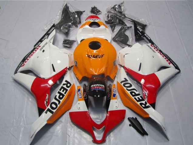 2009-2012 Honda CBR600RR Motorcycle Fairings Kits - Orange White Red Glossy Black Repsol Canada for Sale