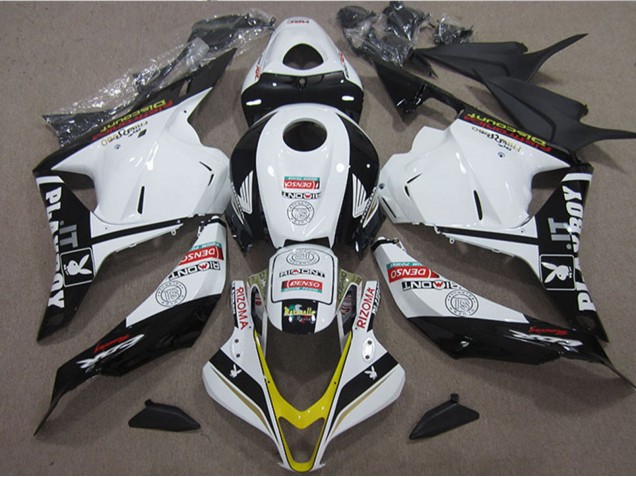 2009-2012 Honda CBR600RR Motorcycle Fairings - White Yellow Glossy Black Rizoma Playboy Canada for Sale