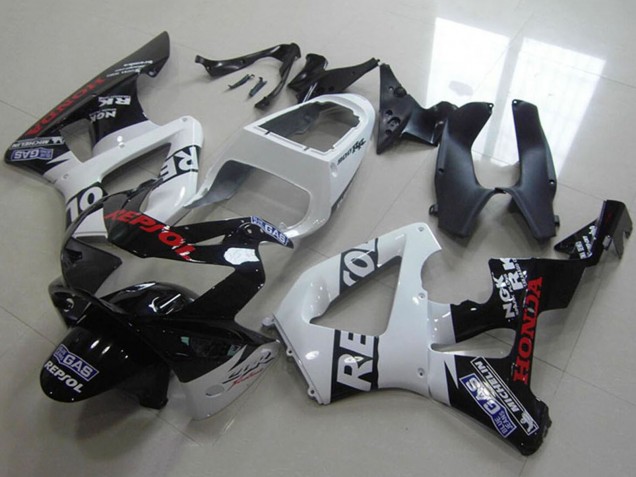 2000-2001 Honda CBR900RR 929 Motorcycle Fairings - White Glossy Black Red Repsol Canada for Sale