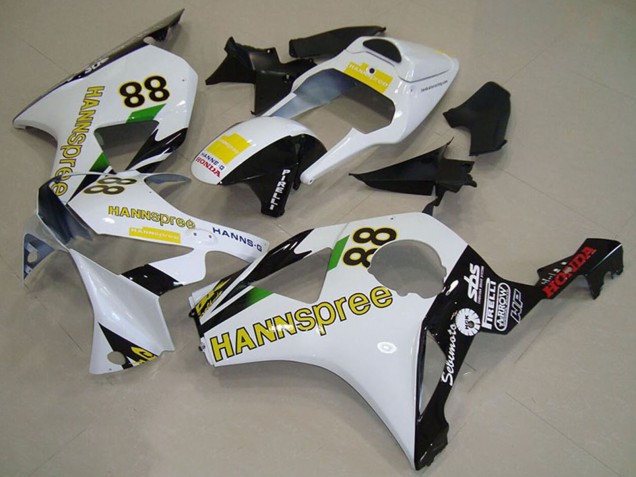 2002-2003 Honda CBR900RR 954 Motorcycle Fairings - White Yellow Glossy Black Hannspree 88 Canada for Sale