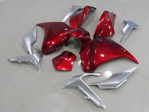 2010-2014 Honda VFR 1200 Motorcycle Fairings - Silver Red Canada for Sale