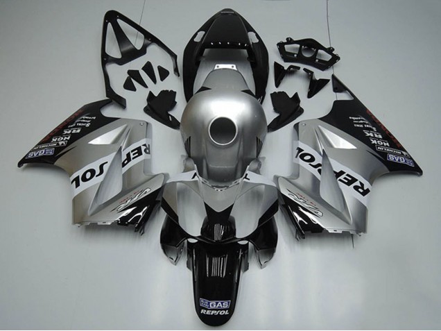 2002-2013 Honda VFR 800 Motorcycle Fairings - Silver White Glossy Black Repsol Canada for Sale