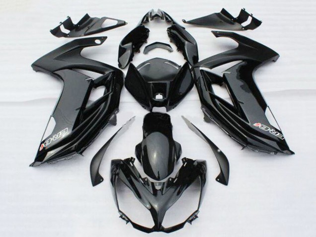 2012-2014 Kawasaki ER6F Motorcycle Fairings - Glossy Black with Decal Canada for Sale