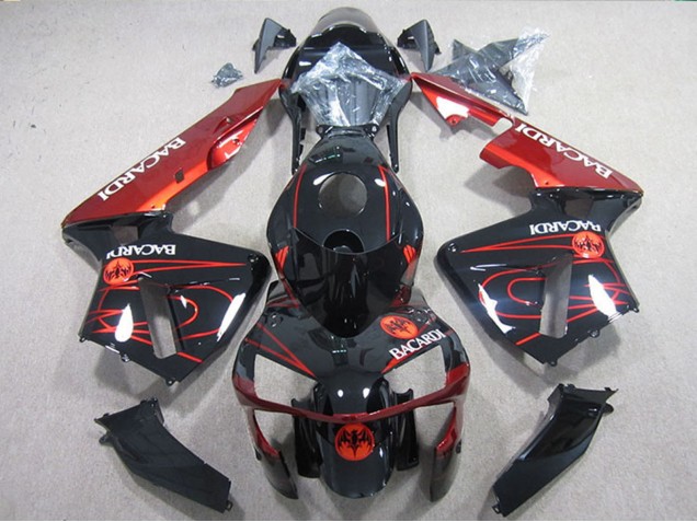 2004-2005 Kawasaki ZX10R Motorcycle Fairings - Black Red Racardi Canada for Sale