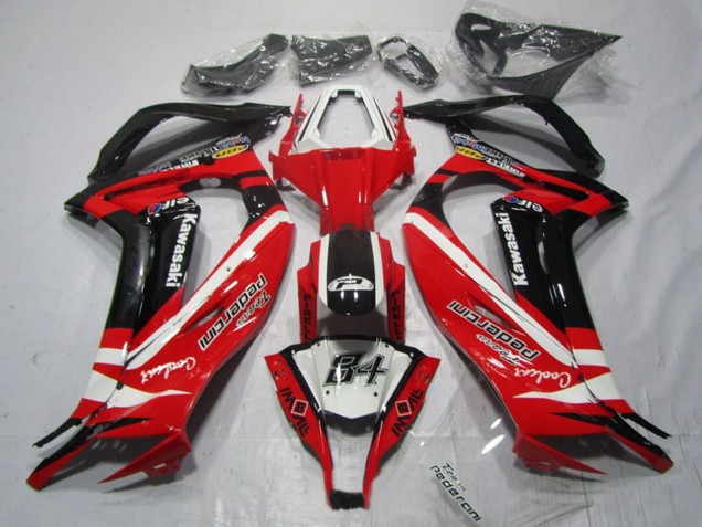 2011-2015 Kawasaki ZX10R Motorcycle Fairings - White Red Black Pedercini Canada for Sale