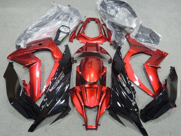 2011-2015 Kawasaki ZX10R Motorcycle Fairing - Red Glossy Black Canada for Sale