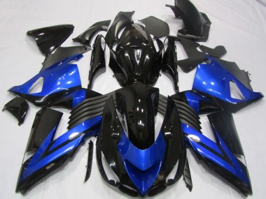 2006-2011 Kawasaki ZX14R ZZR1400 Motorcycle Fairings - Blue Glossy Black Canada for Sale